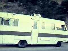 Vintage foursome in a trailor