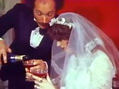 Vintage bride gets her asshole pounded doggy style