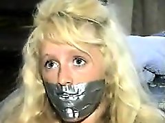 Cute Blonde Slave Duct Taped Classic