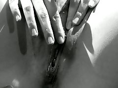 Classic porn-star stripping and solo