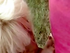 Barbi Dahl Babe Outdoor Sucking A Small Dick
