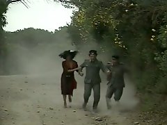 Village hooker with nice curves gets fucked by mean soldier in the wild