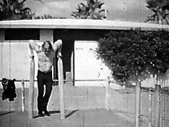 Vintage gay porn with two dudes taking a walk after fucking some ass