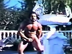 Well toned Glen whacks off after a long hard day of tanning...