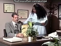 White slutty secretary and ebony office worker enjoy MFF threesome