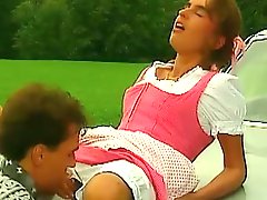 Sweet schoolgirl is fucking in the chair