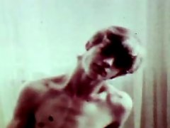 Man gets naked and strokes his hard cock & makes himself cum...